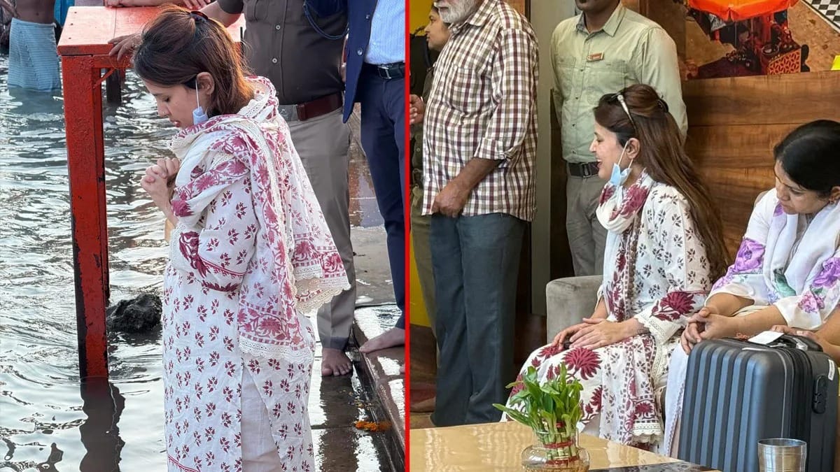 भारतीय क्रिकेट टीम के पूर्व कप्तान महेंद्र सिंह धोनी की पत्नी साक्षी और बेटी जीवा ने हरिद्वार में गंगा में आस्था की डुबकी लगाई