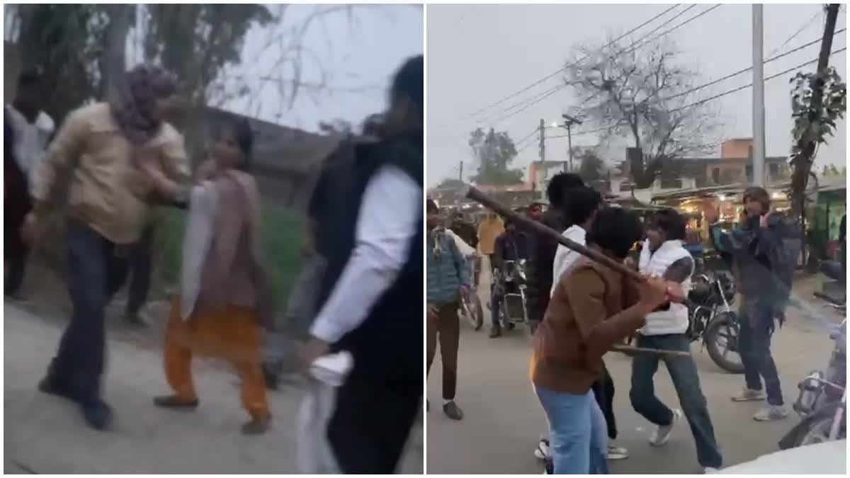 बीच सड़क पर दो पक्षों के बीच जमकर चले लाठी डंडे, वीडियो आया सामने, पुलिस ने दर्ज किया मुकदमा